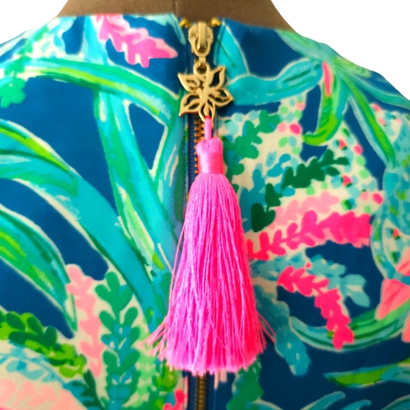 Lilly Pulitzer Kelby Stretch Shift Dress Macaw Blue Sweet Escape NWOT Size 0 - Picture 7 of 16